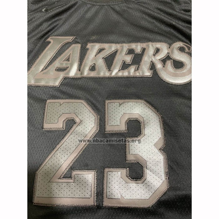 Camiseta Los Angeles Lakers Lebron James NO 23 MVP Negro